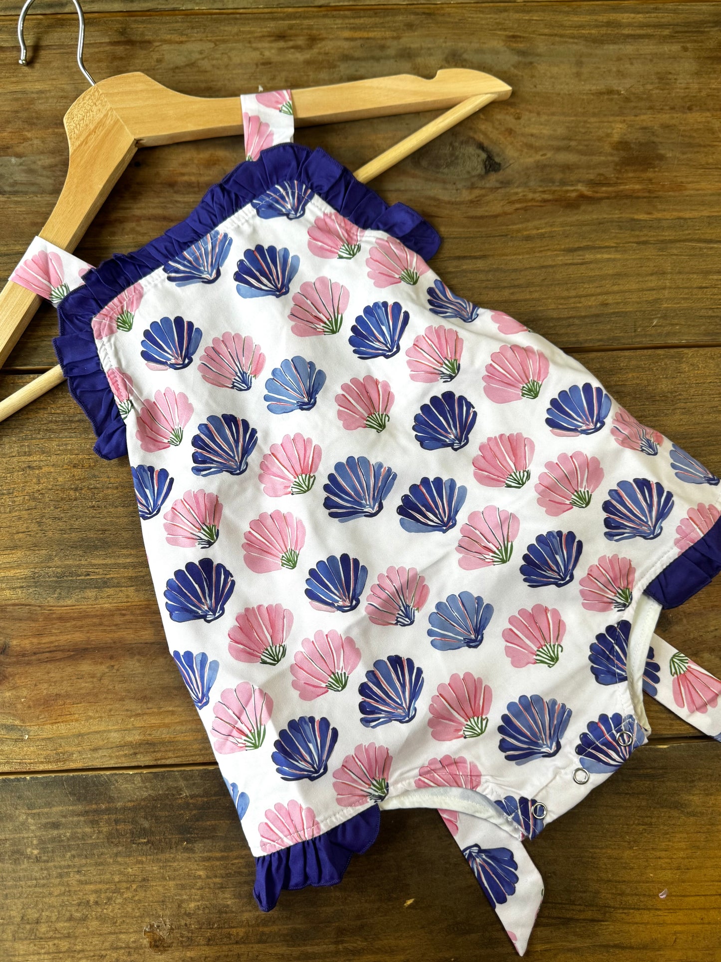 RTS EMI’S SHELLS SUNSUIT (NON-CUSTOMIZABLE, PLEASE LEAVE BOX BLANK) SHIPS IN 5 BUSINESS DAYS