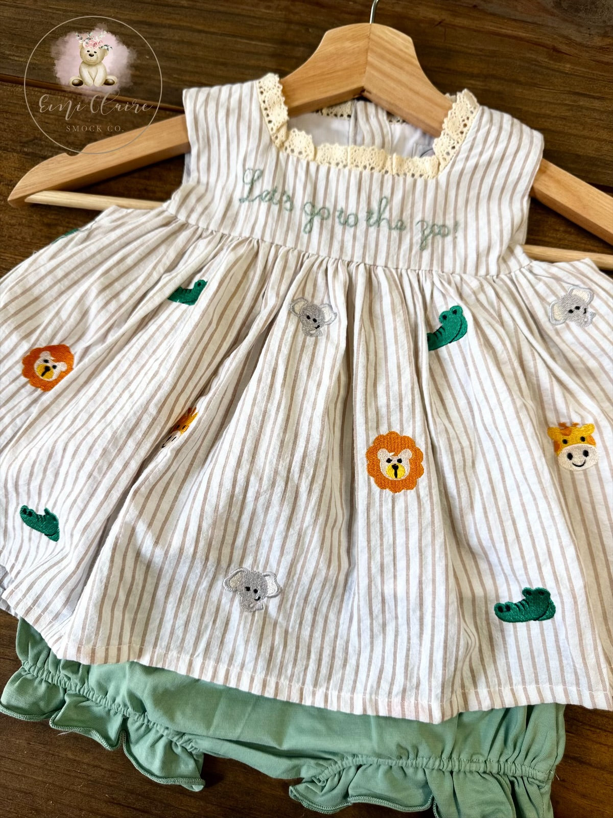 RTS LET’S GO TO THE ZOO BLOOMER SET (NON-CUSTOMIZABLE, PLEASE LEAVE BOX BLANK) SHIPS IN 5 BUSINESS DAYS