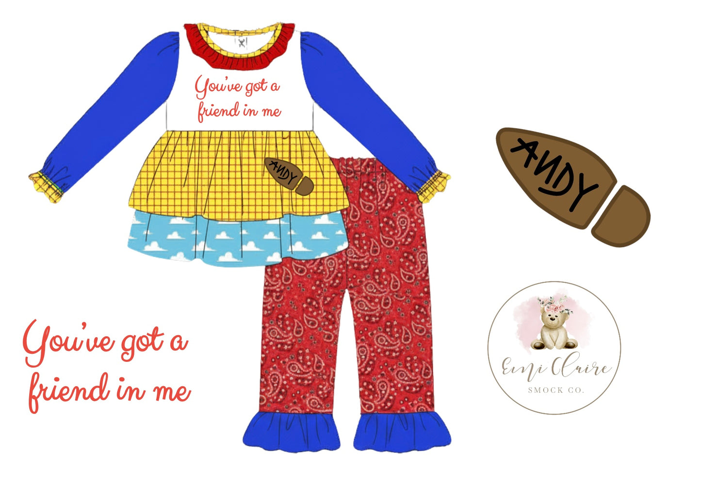 PO YOU’VE GOT A FRIEND PANT SET (NON-CUSTOMIZABLE, PLEASE LEAVE BOX BLANK) ETA END OF NOVEMBER TO ECSC