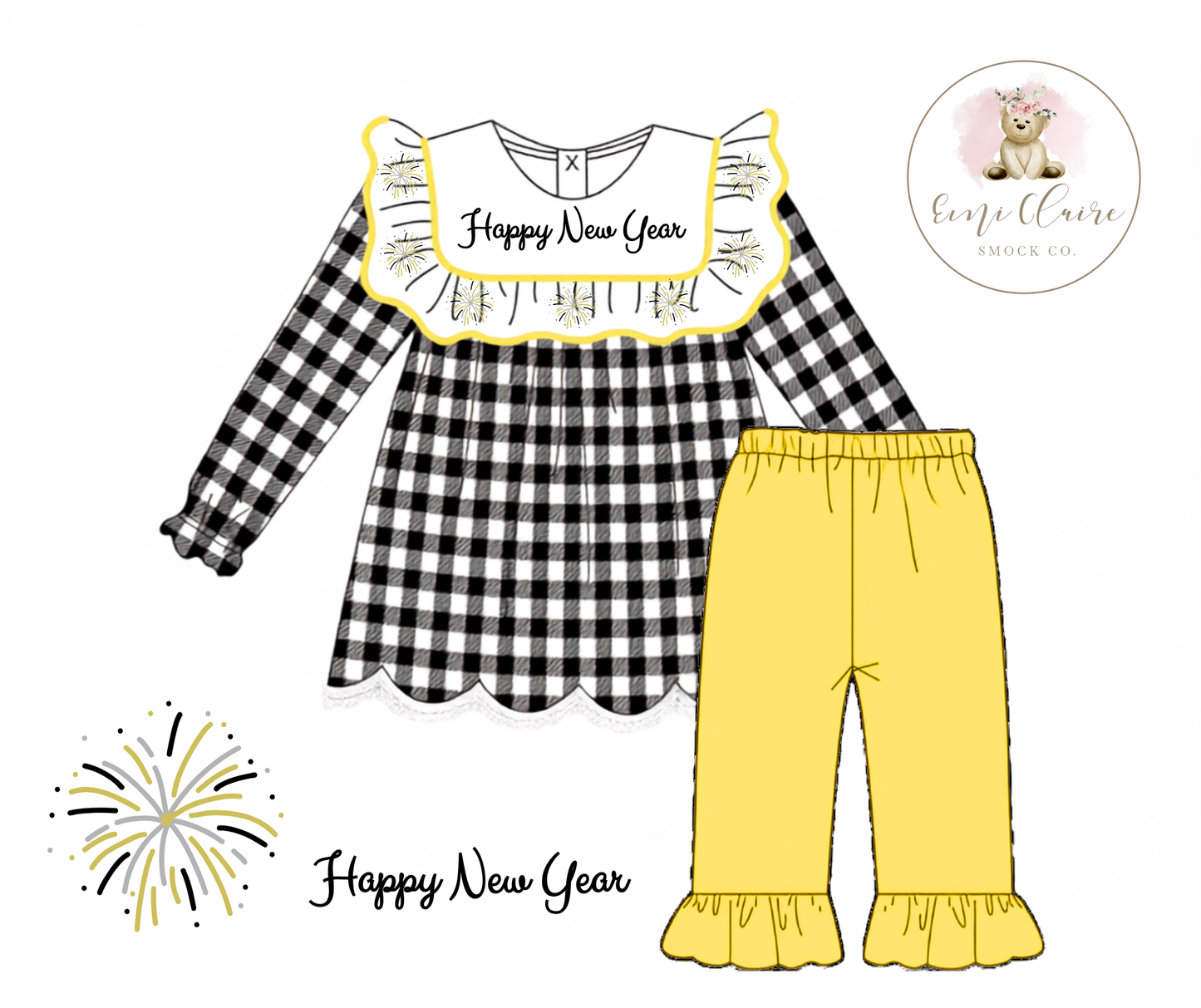 PO HAPPY NEW YEAR PANT SET (NON-CUSTOMIZABLE, PLEASE LEAVE BOX BLANK) ETA DECEMBER TO ECSC