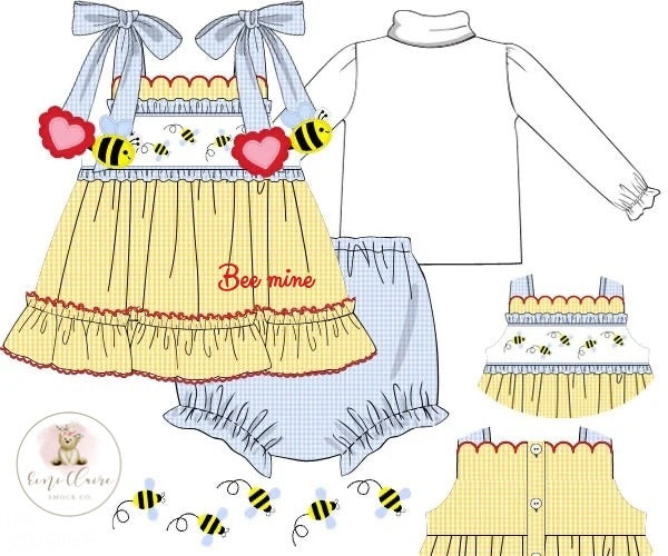 PO 3 PC BEE MINE BLOOMER SET - (NOT CUSTOMIZABLE, PLEASE LEAVE BOX BLANK) ETA DECEMBER TO ECSC