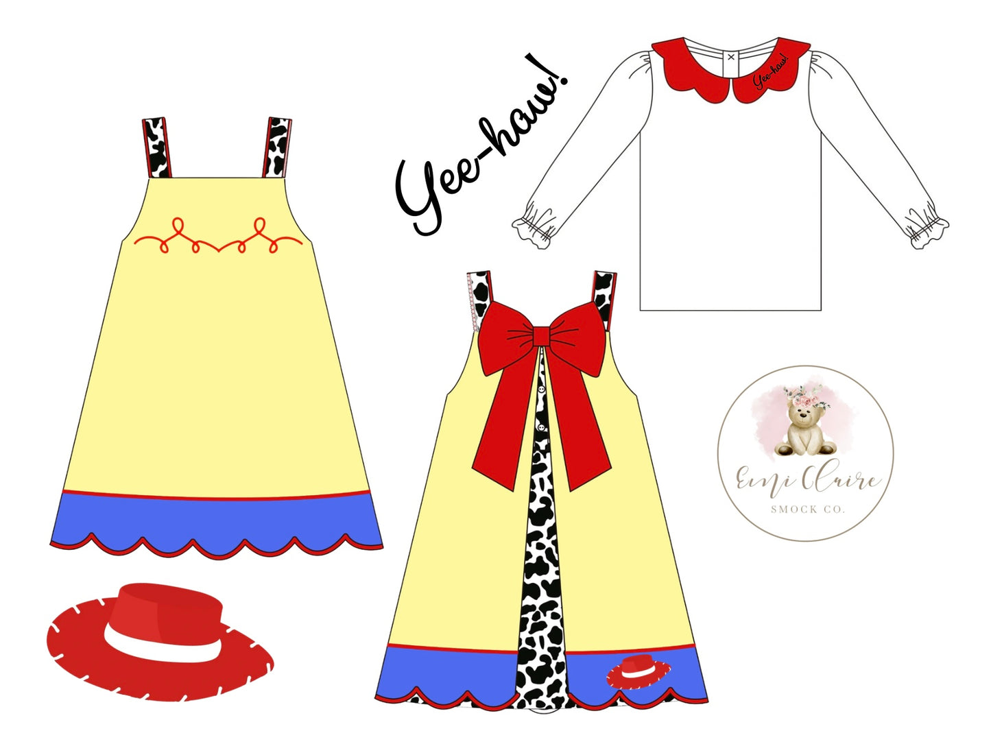 PO YODELING COWGIRL DRESS - INCLUDES UNDERSHIRT (NON-CUSTOMIZABLE, PLEASE LEAVE BOX BLANK) ETA END OF NOVEMBER TO ECSC