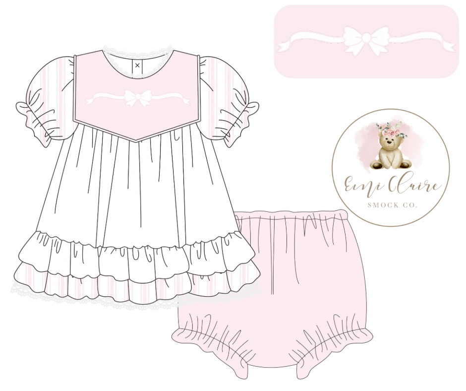 RTS VINTAGE INSPIRED SWEET AS A DOLL BLOOMER SET (NON-CUSTOMIZABLE, PLEASE LEAVE BOX BLANK) SHIPS IN 5 BUSINESS DAYS (Dolly match sold seperate)