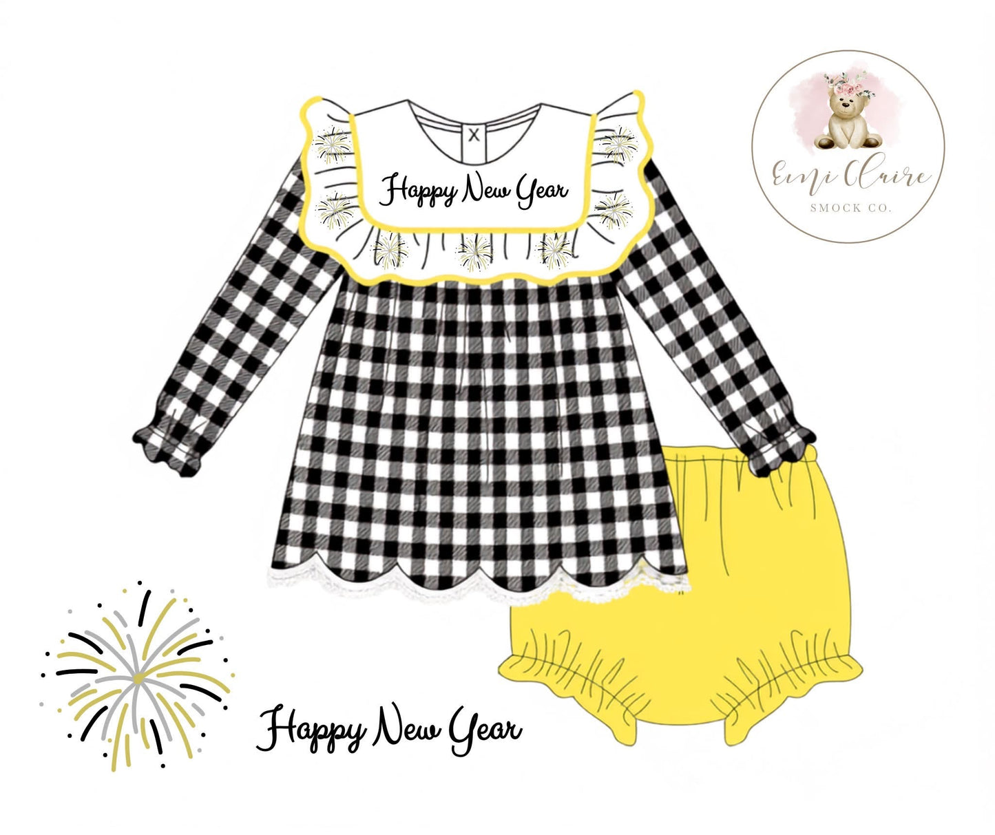 PO HAPPY NEW YEAR BLOOMER SET (NON-CUSTOMIZABLE, PLEASE LEAVE BOX BLANK) ETA DECEMBER TO ECSC