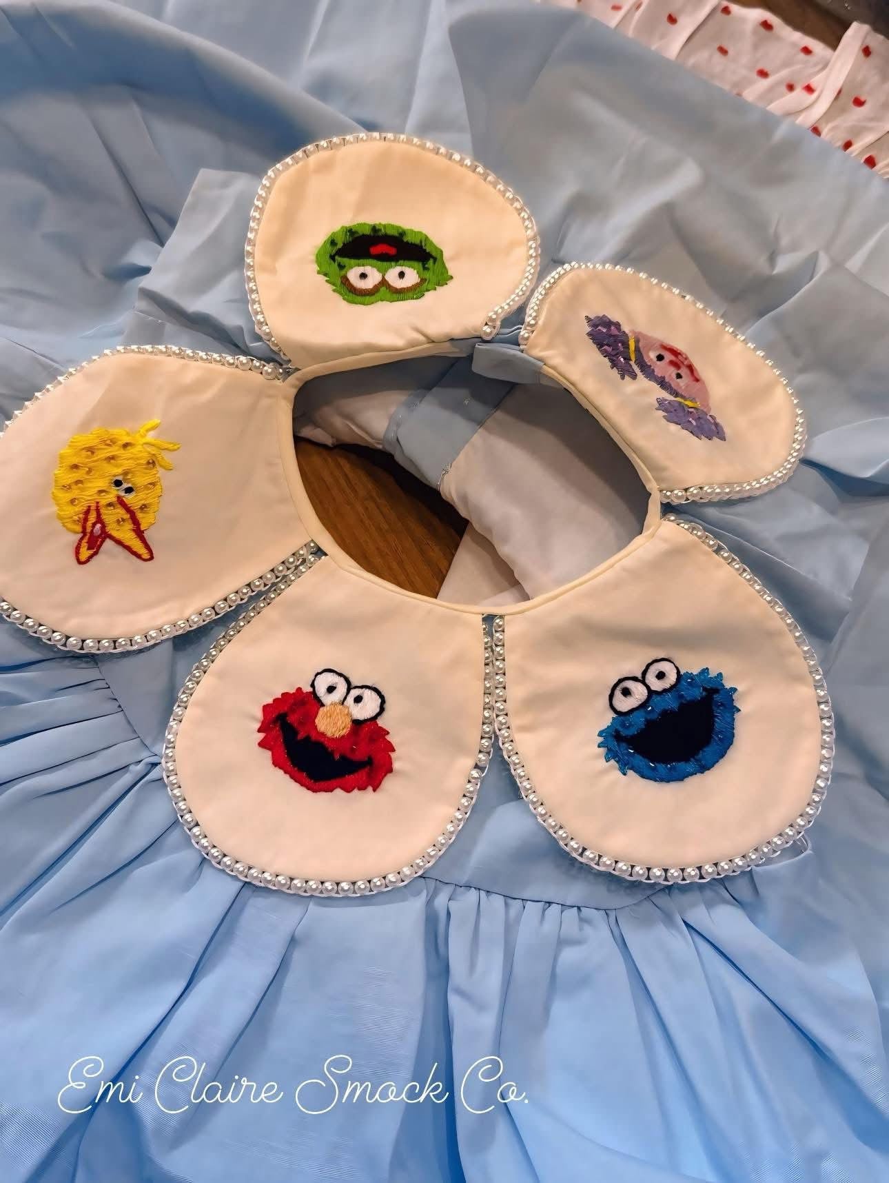 RTS BEADED AND HAND EMBROIDERED SUNNY DAYS BLOOMER SET(NON-CUSTOMIZABLE, PLEASE LEAVE BOX BLANK) SHIPS IN 5 BUSINESS DAYS