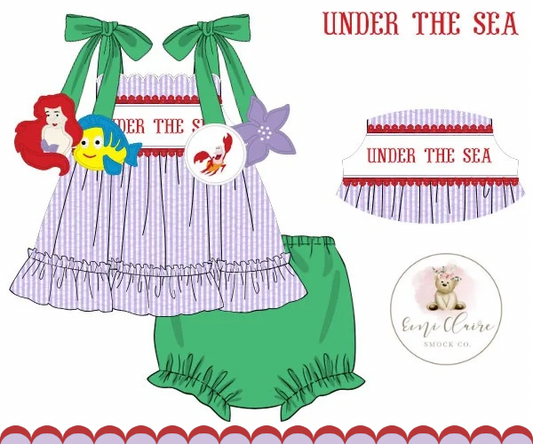 PO UNDER THE SEA BLOOMER SET - (NOT CUSTOMIZABLE, PLEASE LEAVE BOX BLANK) ETA END OF JANUARY TO EMI CLAIRE SMOCK CO.