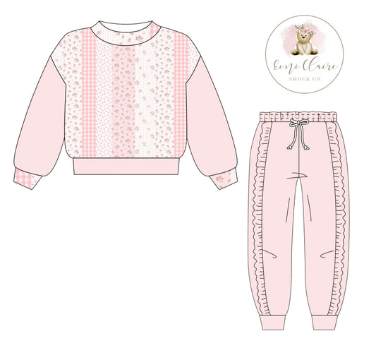 PO *PROMO* MOCKNECK BLUSH BLOSSOM JOGGER SET (NON-CUSTOMIZABLE, PLEASE LEAVE BOX BLANK) ETA JANUARY TO ECSC