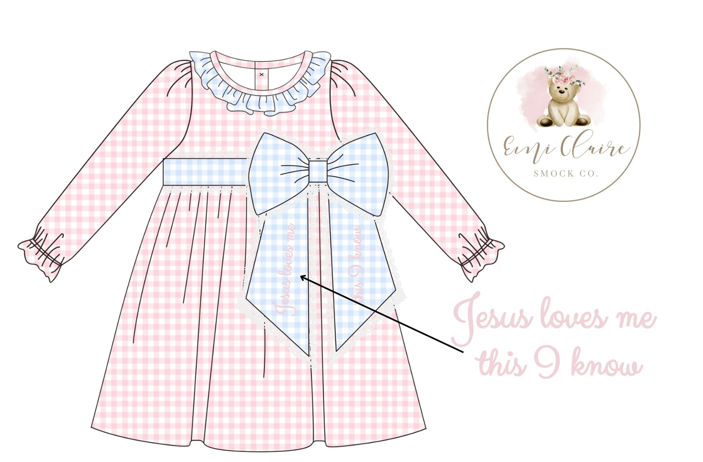 PO JESUS LOVES ME THIS I KNOW DRESS (NON-CUSTOMIZABLE, PLEASE LEAVE BOX BLANK) ETA END OF NOVEMBER TO ECSC
