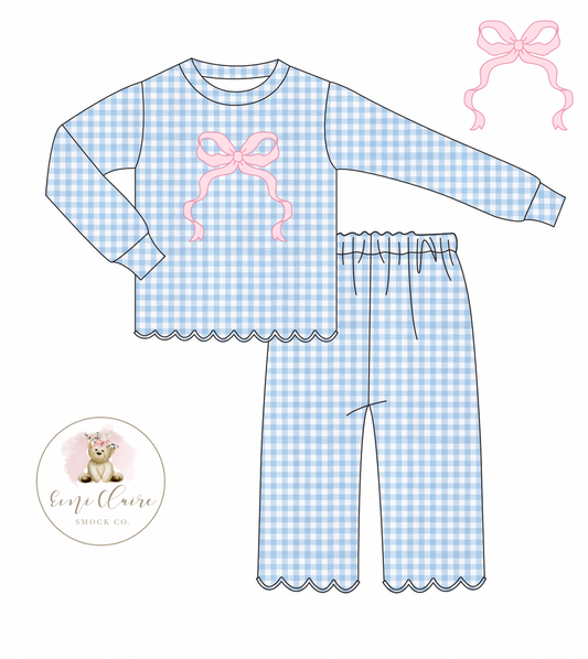 PO PRETTY GIRL BOW SCALLOP SET (NON-CUSTOMIZABLE, PLEASE LEAVE BOX BLANK) ETA JANUARY TO ECSC