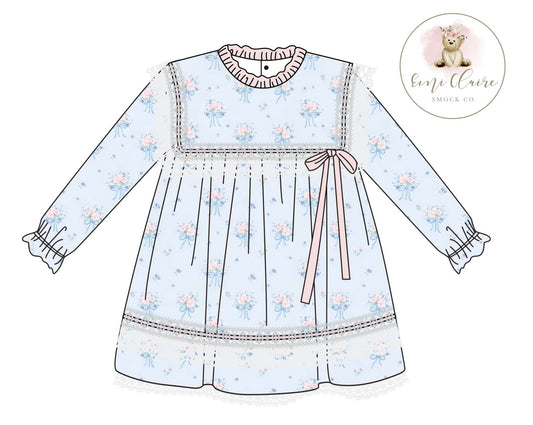 PO VINTAGE INSPIRED WHISPERING BLUE DRESS (NON-CUSTOMIZABLE, PLEASE LEAVE BOX BLANK) ETA DECEMBER TO ECSC