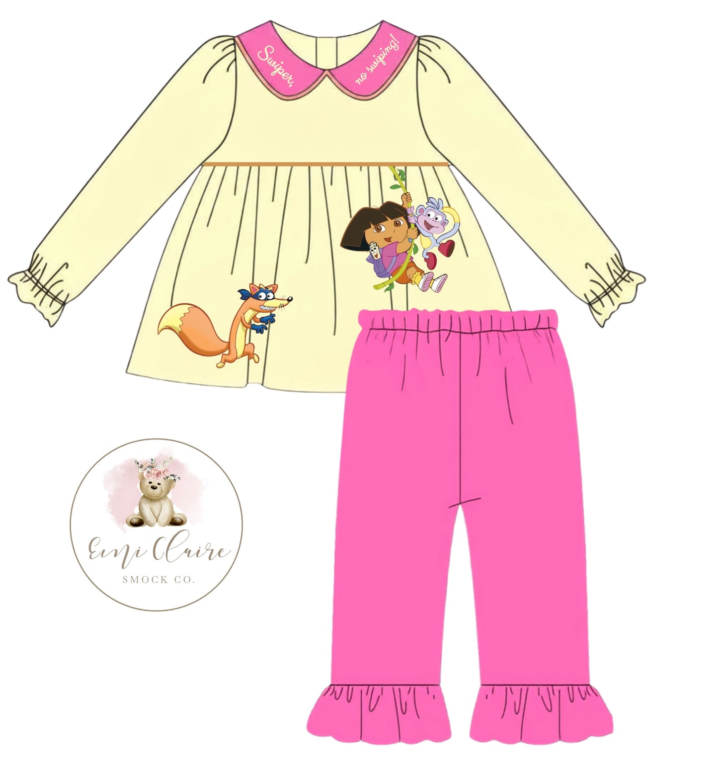 PO SWIPER, NO SWIPING PANT SET (NON-CUSTOMIZABLE, PLEASE LEAVE BOX BLANK) ETA NOVEMBER TO ECSC