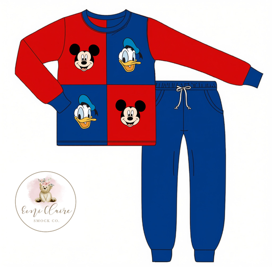 PO COLORBLOCK RED / BLUE MOUSE FRIENDS SET (NON-CUSTOMIZABLE, PLEASE LEAVE BOX BLANK) ETA JANUARY TO ECSC
