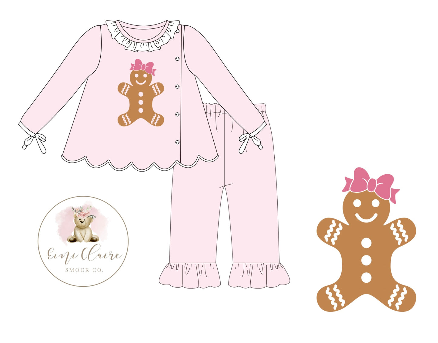 PO PINKY GINGERBREAD PANT SET (NON-CUSTOMIZABLE, PLEASE LEAVE BOX BLANK) ETA NOVEMBER