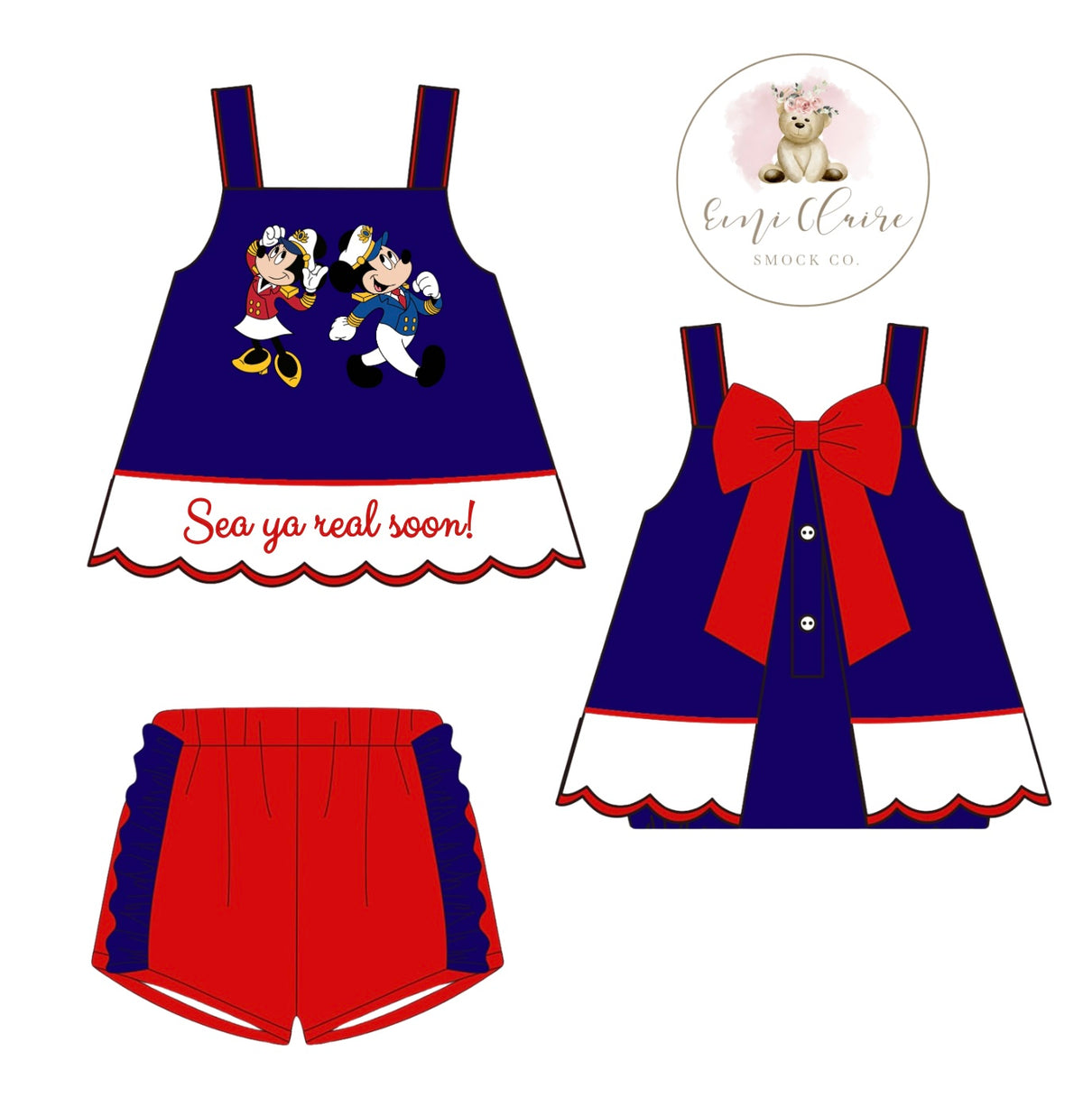 PO “SEA” YA REAL SOON! GIRL SHORT SET (NON-CUSTOMIZABLE, PLEASE LEAVE BOX BLANK) ETA MARCH TO ECSC