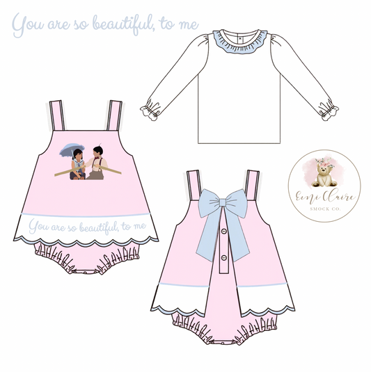 PO YOU ARE SO BEAUTIFUL SKIRTED BUBBLE - INCLUDES UNDERSHIRT (NON-CUSTOMIZABLE, PLEASE LEAVE BOX BLANK) ETA JANUARY TO ECSC