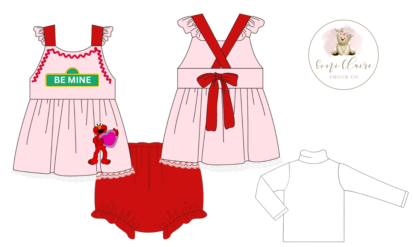 PO BE MINE SUNNY DAYS BLOOMER SET - INCLUDES UNDERSHIRT (NON-CUSTOMIZABLE, PLEASE LEAVE BOX BLANK) ETA END OF DECEMBER TO ECSC