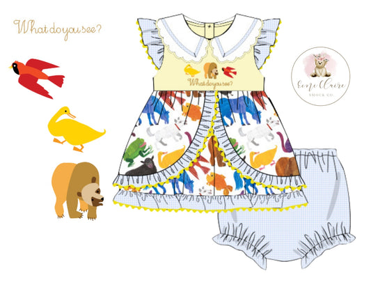 PO WHAT DO YOU SEE? BLOOMER SET - (NOT CUSTOMIZABLE, PLEASE LEAVE BOX BLANK) ETA END OF JANUARY TO EMI CLAIRE SMOCK CO.