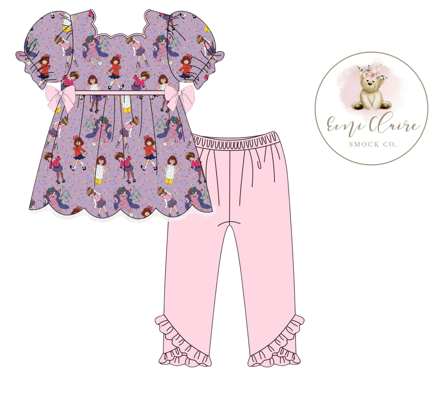 PO BOOK GIRLY PANT SET (NON-CUSTOMIZABLE, PLEASE LEAVE BOX BLANK) ETA FEBRUARY TO ECSC