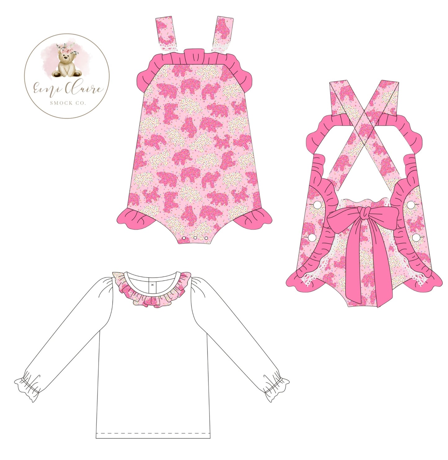 PO SWEETER THAN SPRINKLES SUNSUIT WITH MATCHING UNDERSHIRT (NON-CUSTOMIZABLE, PLEASE LEAVE BOX BLANK) ETA FEBRUARY TO ECSC