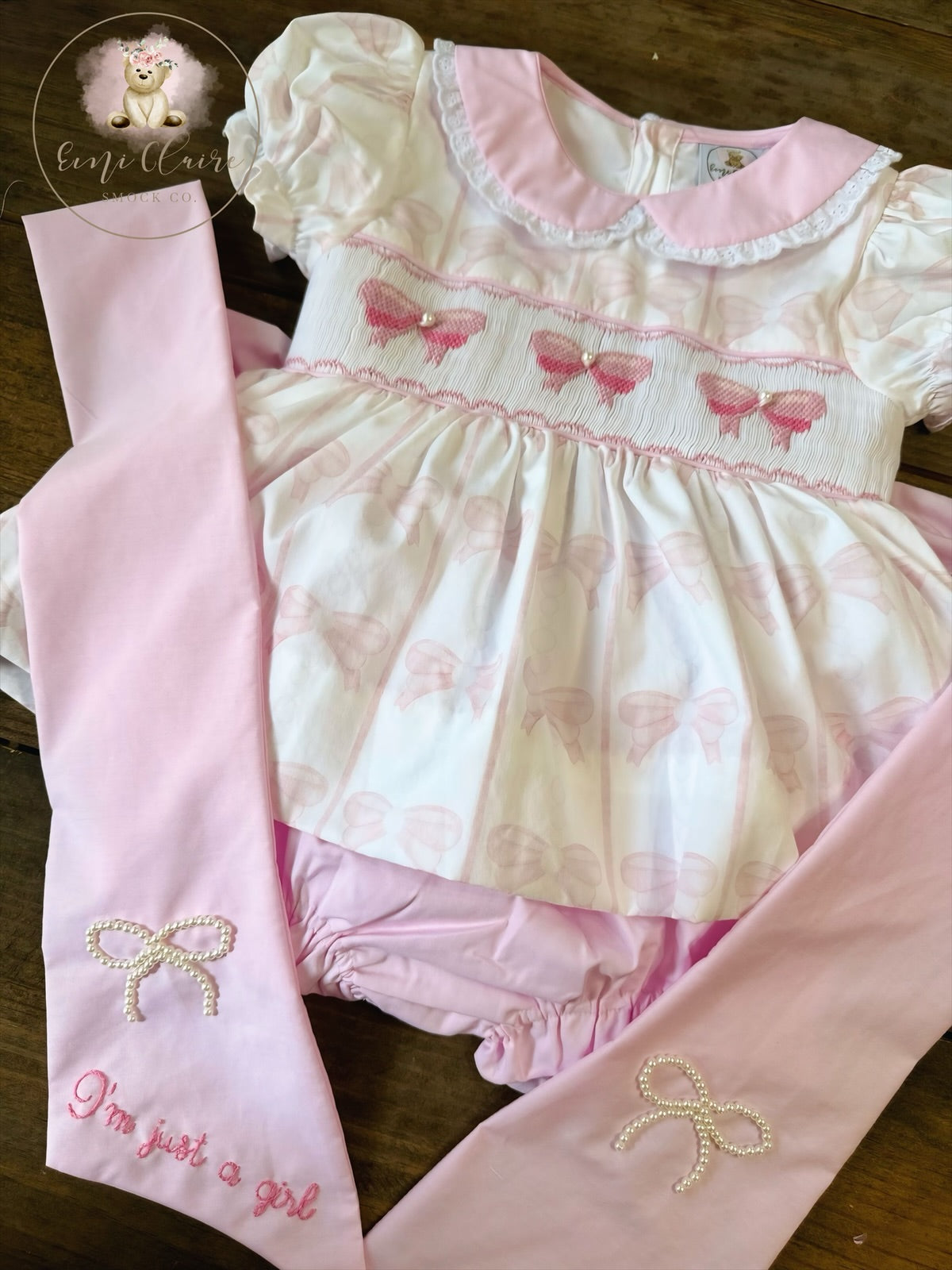 RTS I’M JUST A GIRL BLOOMER SET (NON-CUSTOMIZABLE, PLEASE LEAVE BOX BLANK) SHIPS IN 5 BUSINESS DAYS