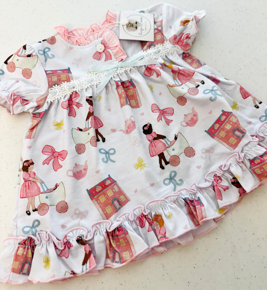 RTS DOLLY MATCH BUGGY BABY LOUNGE WEAR GOWN (NON-CUSTOMIZABLE, PLEASE LEAVE BOX BLANK) SHIPS IN 5 BUSINESS DAYS