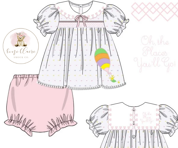 PO OH, THE PLACES YOU’LL GO BLOOMER SET - (NOT CUSTOMIZABLE, PLEASE LEAVE BOX BLANK) ETA END OF JANUARY TO EMI CLAIRE SMOCK CO.