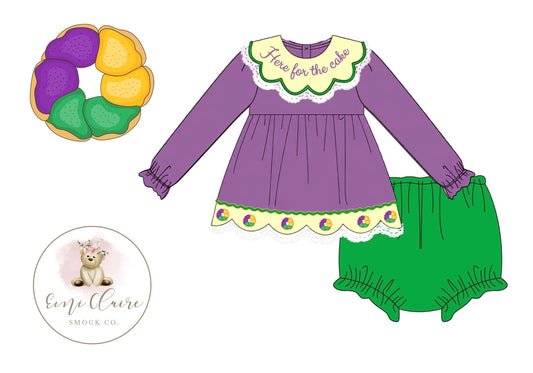 PO LET THEM EAT CAKE BLOOMER SET (NON-CUSTOMIZABLE, PLEASE LEAVE BOX BLANK) ETA JANUARY TO ECSC