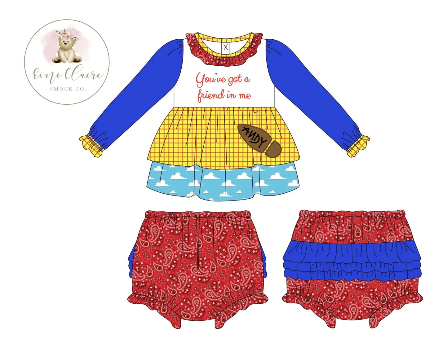 PO YOU’VE GOT A FRIEND BLOOMER SET (NON-CUSTOMIZABLE, PLEASE LEAVE BOX BLANK) ETA END OF NOVEMBER TO ECSC