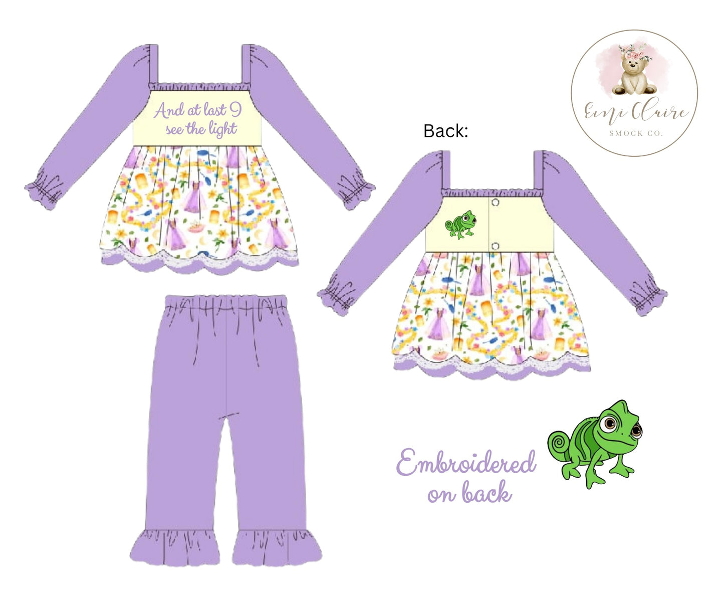 PO AND AT LAST I SEE LIGHT PANT SET (NON-CUSTOMIZABLE, PLEASE LEAVE BOX BLANK) ETA FEBRUARY TO ECSC