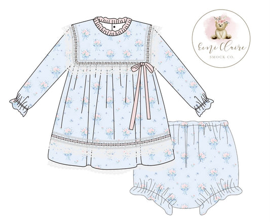 PO VINTAGE INSPIRED WHISPERING BLUE BLOOMER SET (NON-CUSTOMIZABLE, PLEASE LEAVE BOX BLANK) ETA DECEMBER TO ECSC