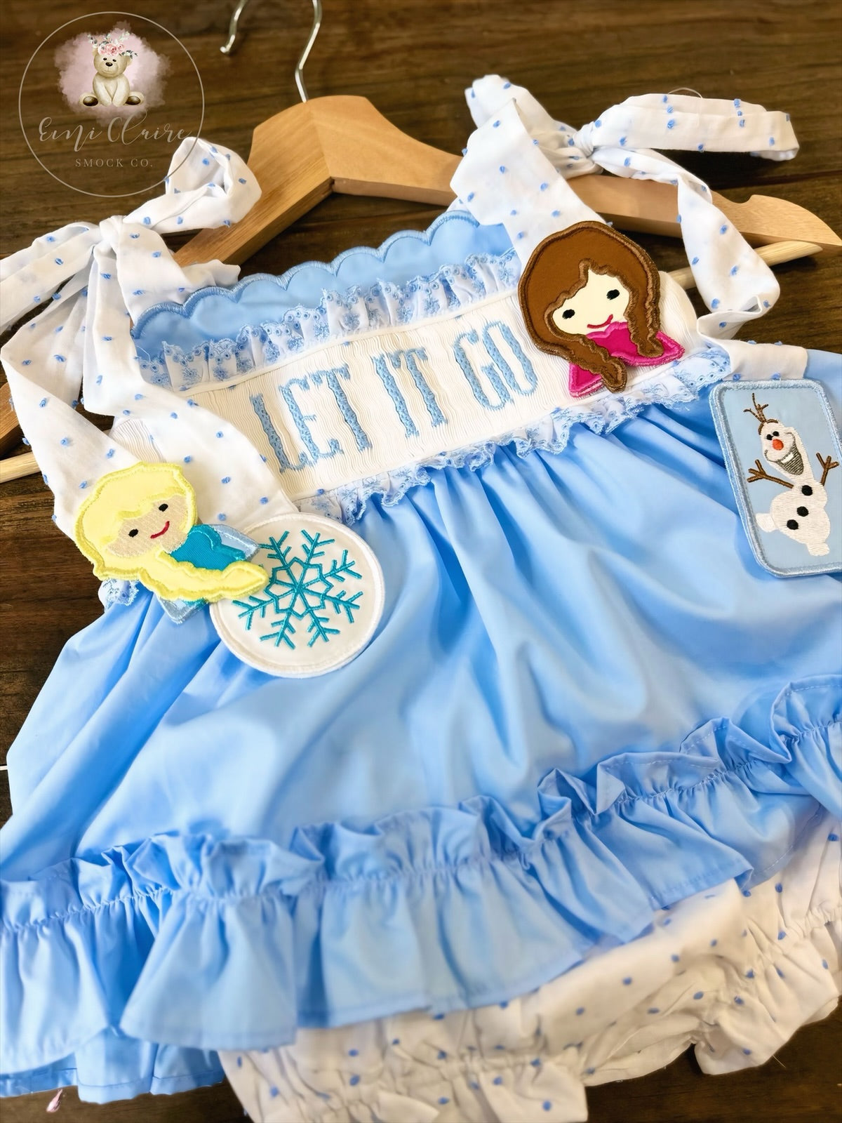 PO LET IT GO BLOOMER SET - (NOT CUSTOMIZABLE, PLEASE LEAVE BOX BLANK) ETA END OF JANUARY TO EMI CLAIRE SMOCK CO.