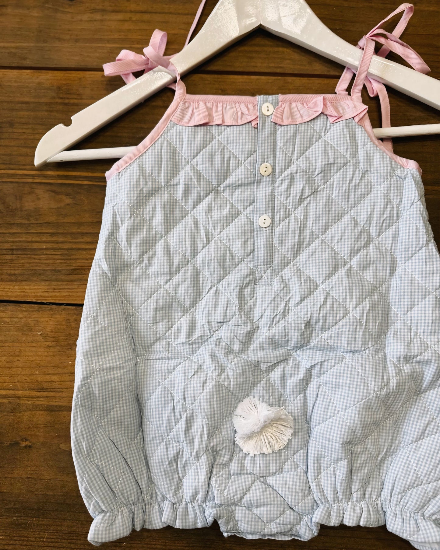 RTS QUILTED BUNNY BUBBLE WITH 3D BUNNY TAIL BUBBLE (NON-CUSTOMIZABLE, PLEASE LEAVE BOX BLANK)