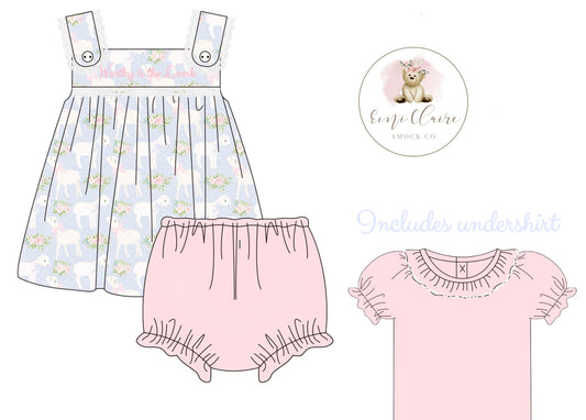 PO BUDGET FRIENDLY WORTHY IS THE LAMB 3 PC BLOOMER SET (NON-CUSTOMIZABLE, PLEASE LEAVE BOX BLANK) ETA MARCH TO ECSC