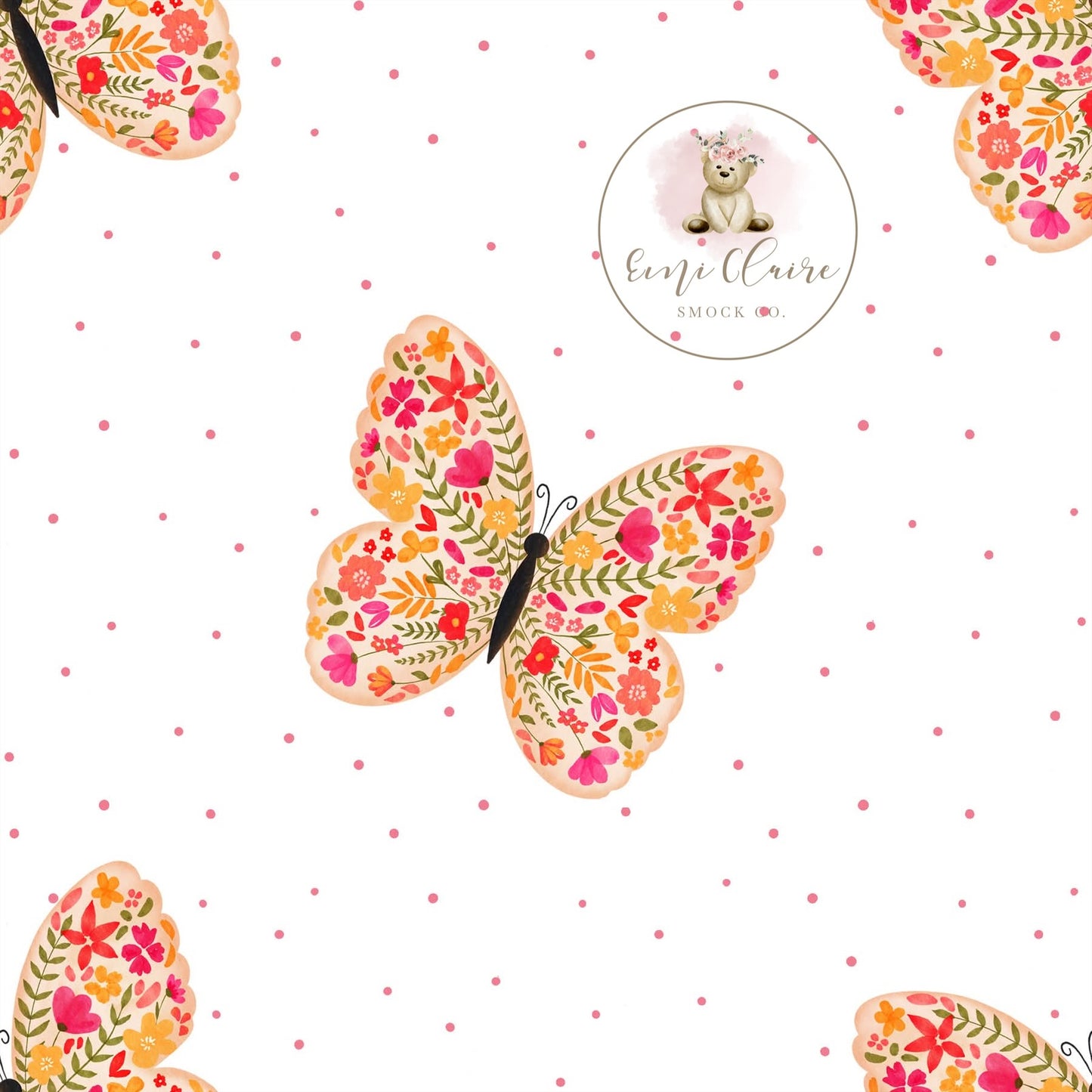PO BUTTERFLY AND BITTY DOTS MOCK NECK SET (NON-CUSTOMIZABLE, PLEASE LEAVE BOX BLANK) ETA END OF DECEMBER TO ECSC
