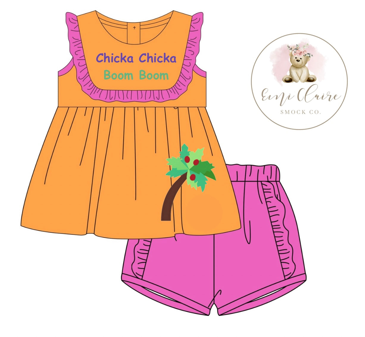PO CHICKA CHICKA SHORT SET (NON-CUSTOMIZABLE, PLEASE LEAVE BOX BLANK) ETA FEBRUARY TO ECSC
