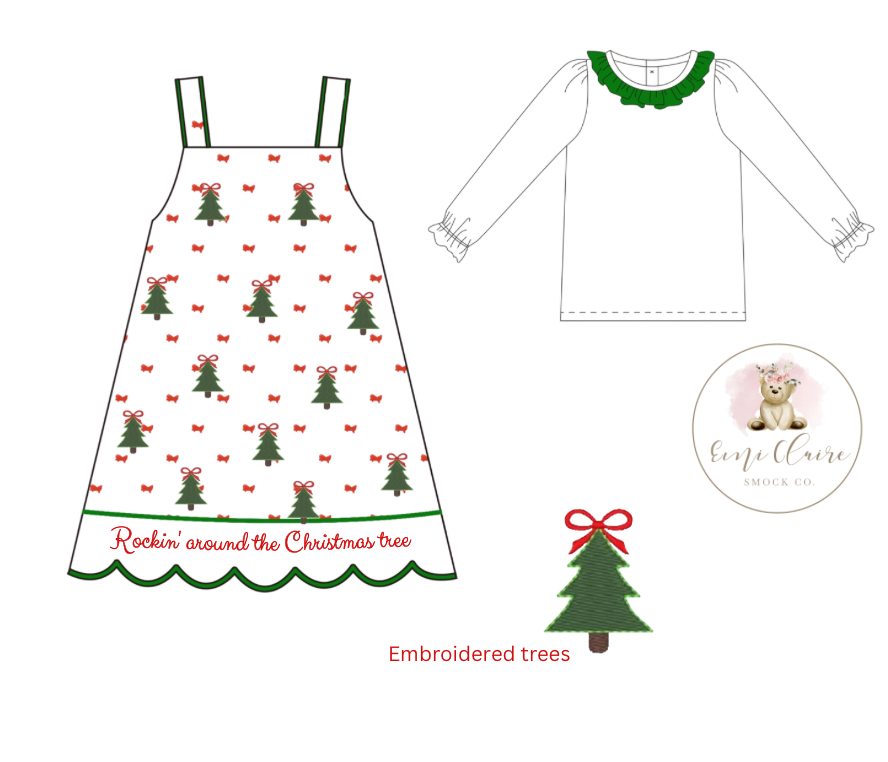 PO ROCKIN’ AROUND THE CHRISTMAS TREE DRESS - INCLUDES SHIRT (NON-CUSTOMIZABLE, PLEASE LEAVE BOX BLANK) ETA NOVEMBER