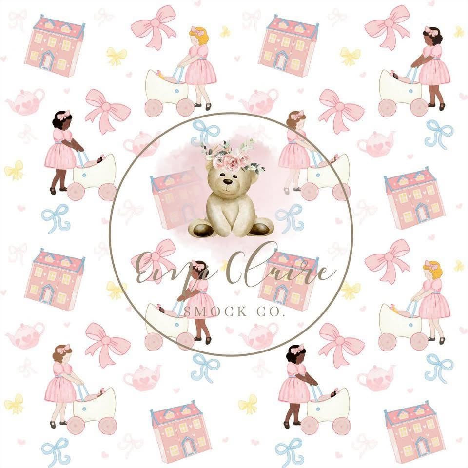 RTS “DOLLY BABY” BUGGY BABY BLOOMER SET WITH SCALLOPED NECK LINE (NON-CUSTOMIZABLE, PLEASE LEAVE BOX BLANK) SHIPS IN 5 BUSINESS DAYS