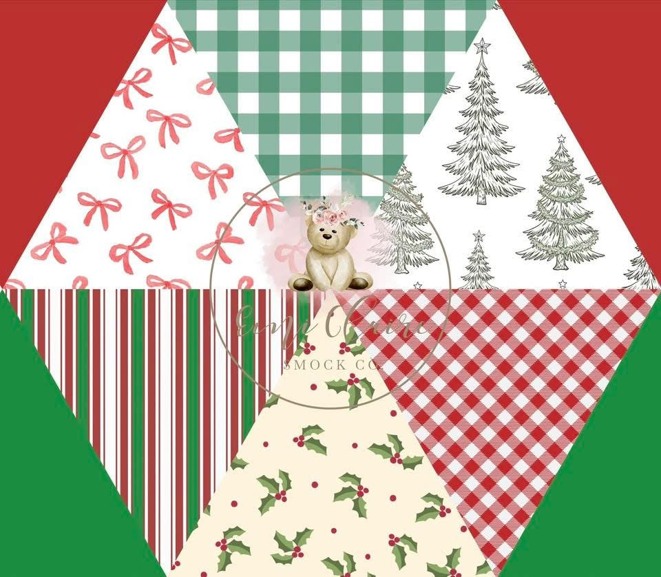 PO QUILTED EMI CLAIRE’S CHRISTMAS PATCHWORK BLOOMER SET - (NOT CUSTOMIZABLE, PLEASE LEAVE BOX BLANK) ETA NOVEMBER TO ECSC