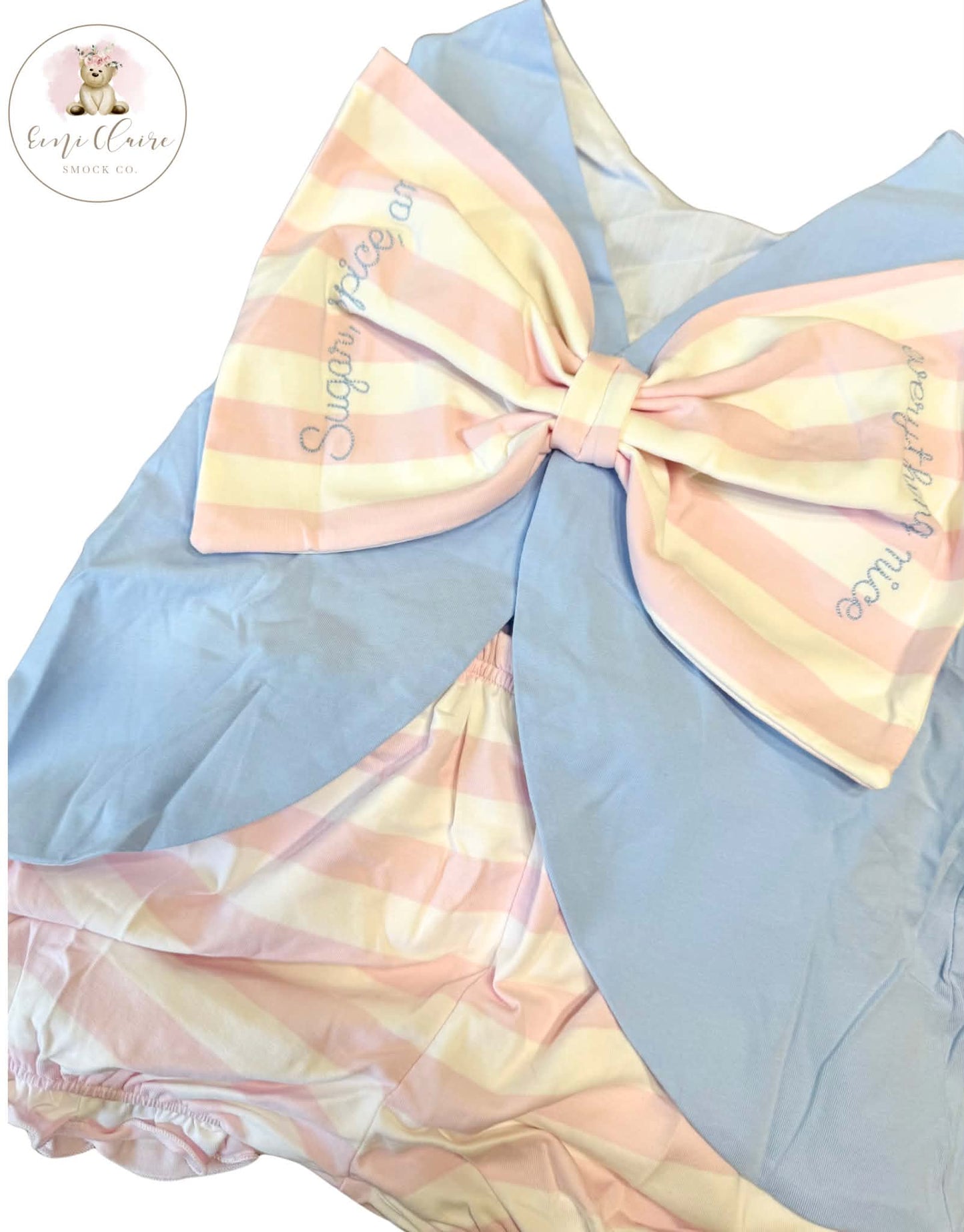 RTS THE GIRL POWER BUBBLE SHORT SET / SEE NEXT PIC “sugar, spice and everything nice” (NON-CUSTOMIZABLE, PLEASE LEAVE BOX BLANK) SHIPS IN 5 BUSINESS DAYS
