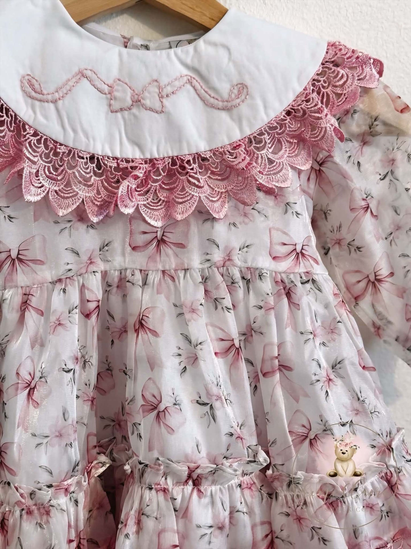 RTS COQUETTE BOW CHIFFON BLOOMER SET NON-CUSTOMIZABLE, (PLEASE LEAVE BOX BLANK) SHIPS IN 5 BUSINESS DAYS