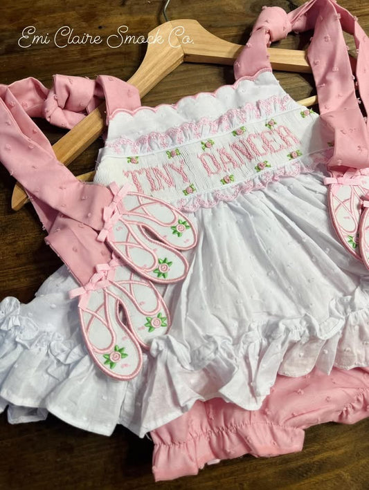 RTS TINY DANCER BLOOMER SET (NON-CUSTOMIZABLE, PLEASE LEAVE BOX BLANK) SHIPS IN 5 BUSINESS DAYS