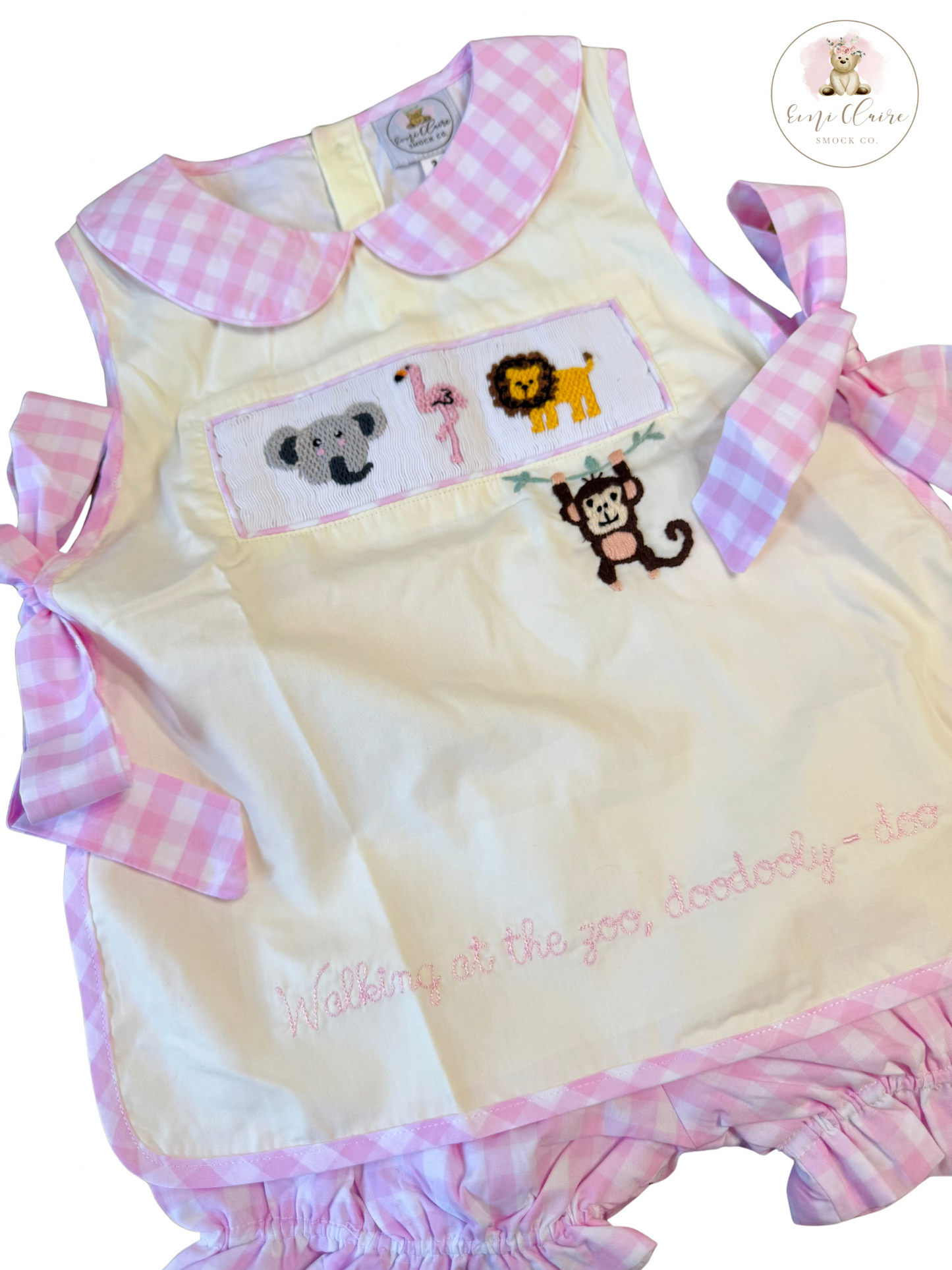 RTS WALKING AT THE ZOO, DOODOOLY-DOO APRON SET (NON-CUSTOMIZABLE, PLEASE LEAVE BOX BLANK) SHIPS IN 5 BUSINESS DAYS